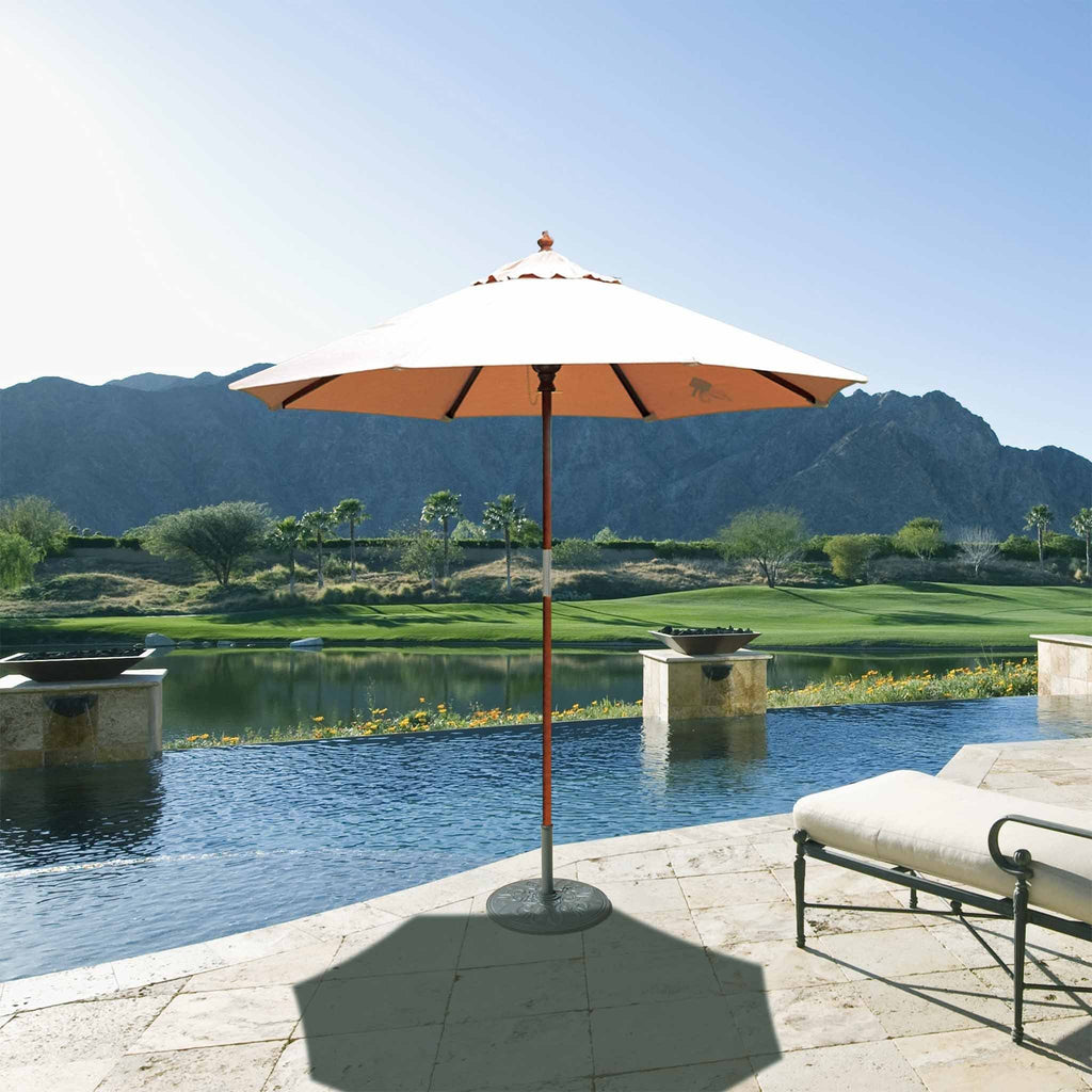 7.5 ft. Dark Wood Cafe - Beige Suncrylic Umbrella G14308