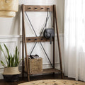 Brown 4 Shelves Wood Bookcase M9586