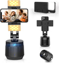 Smart Auto Face Tracking Phone Holder with Remote, 360 Rotation Tripod with Fill Light, Pack of 2 U587669