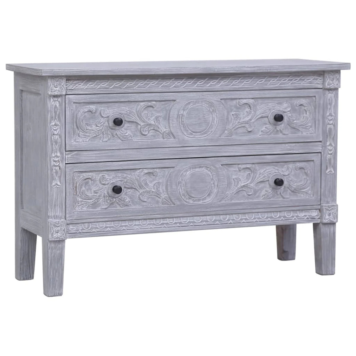 Mahogany Wood Storage Cabinet with 2 Drawers K993926