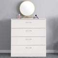 White 4 Drawer Wooden Dresser D760