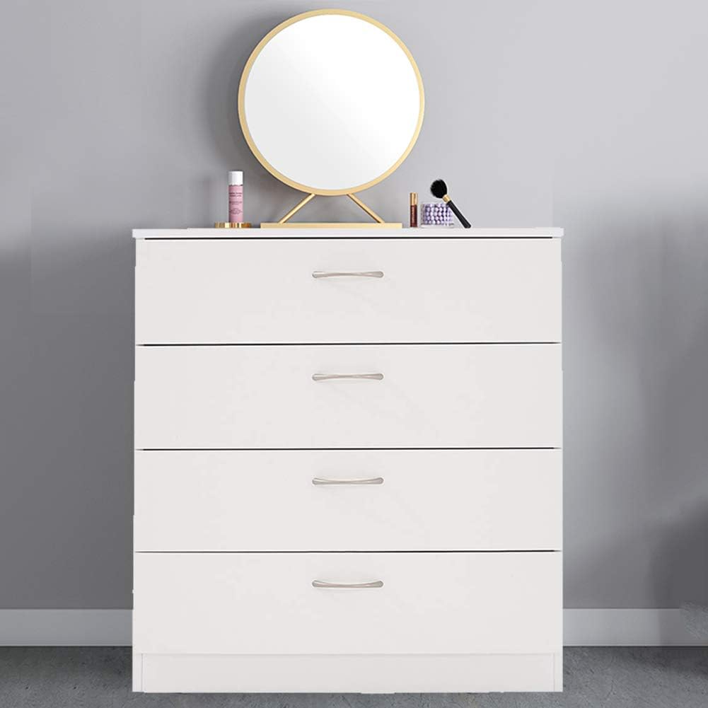 White 4 Drawer Wooden Dresser D760