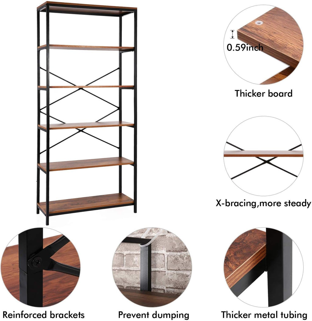 5 Shelf Tall Bookcase N114