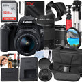 DSLR Camera Bundle with 18-55mm + 75-300mm Zoom Lens + 128GB Card + Case + Tripod K658