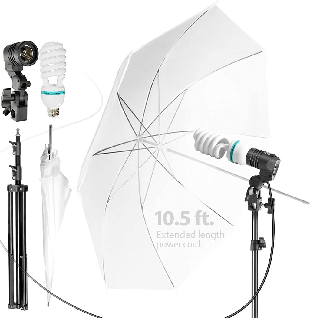 Continuous Light Lighting Kit with 33 inch Umbrella and 6500K Light Bulb Z6114