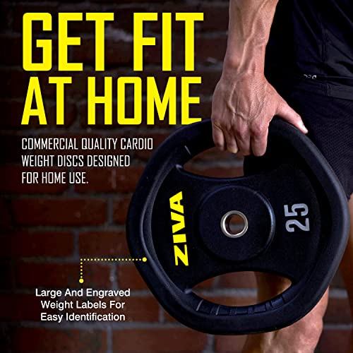 Adjustable Studio Barbell Weight Set - 6 Weight Plates, Knurled Chrome Bar, 2 Collars - 40 pounds R728