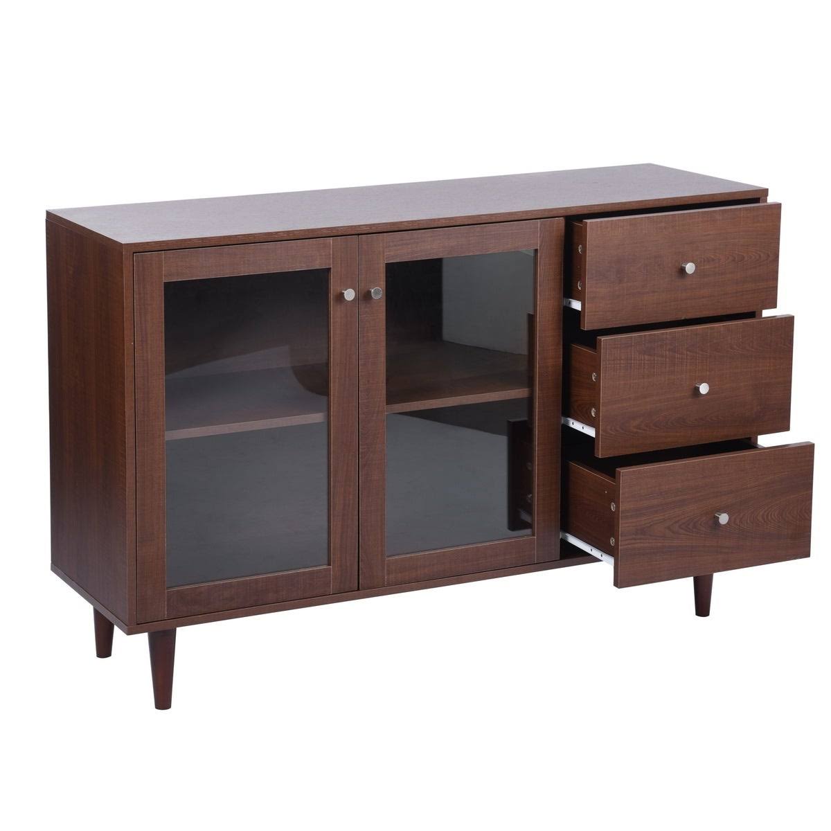 Brown Solid Accent Cabinet with Storage Q75172