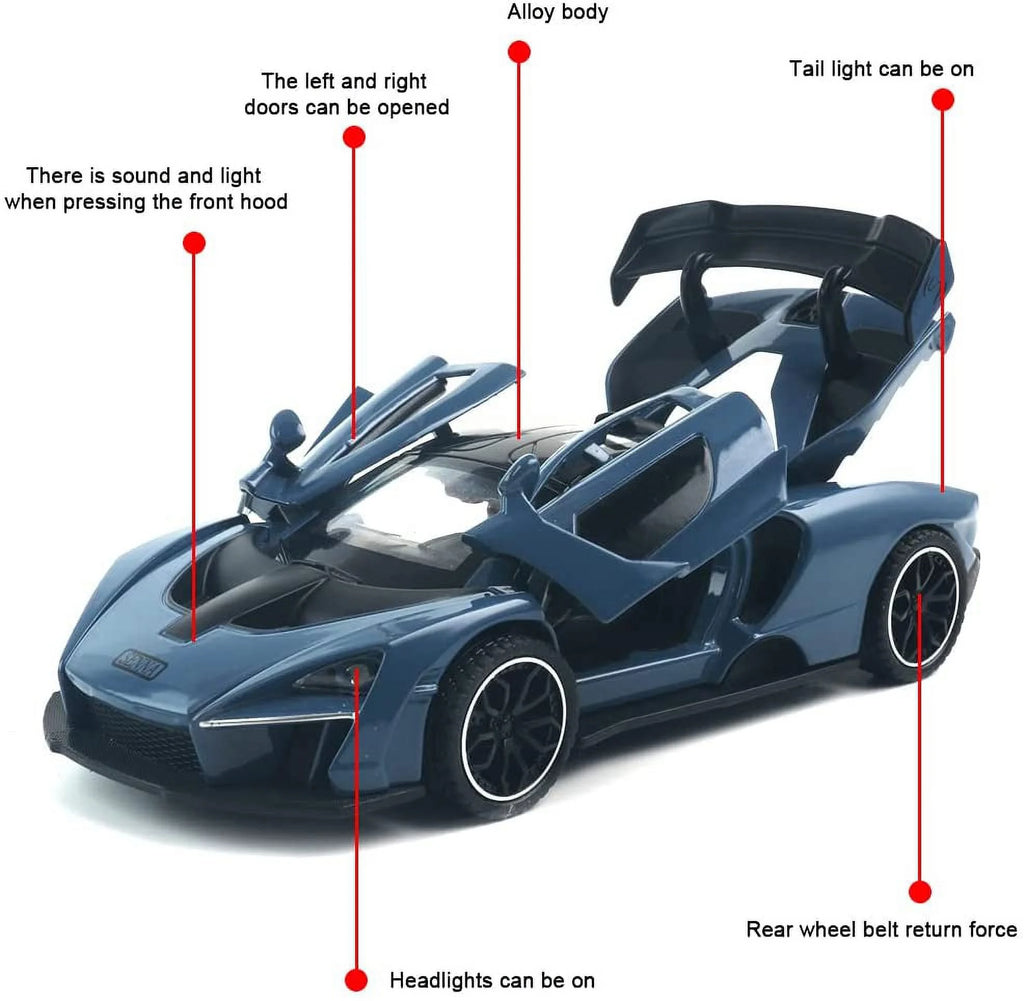 1:32 Scale Die-casting Toy Car with Light and Music Y73906