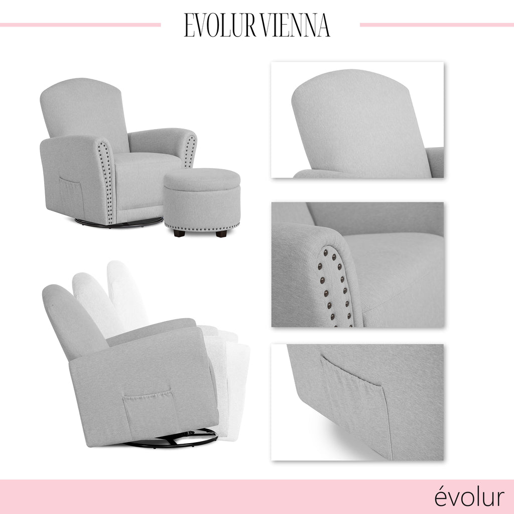 Swivel Glider with Ottoman T183