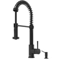 Matte Black Pull-Down Kitchen Faucet with Soap Dispenser N69549