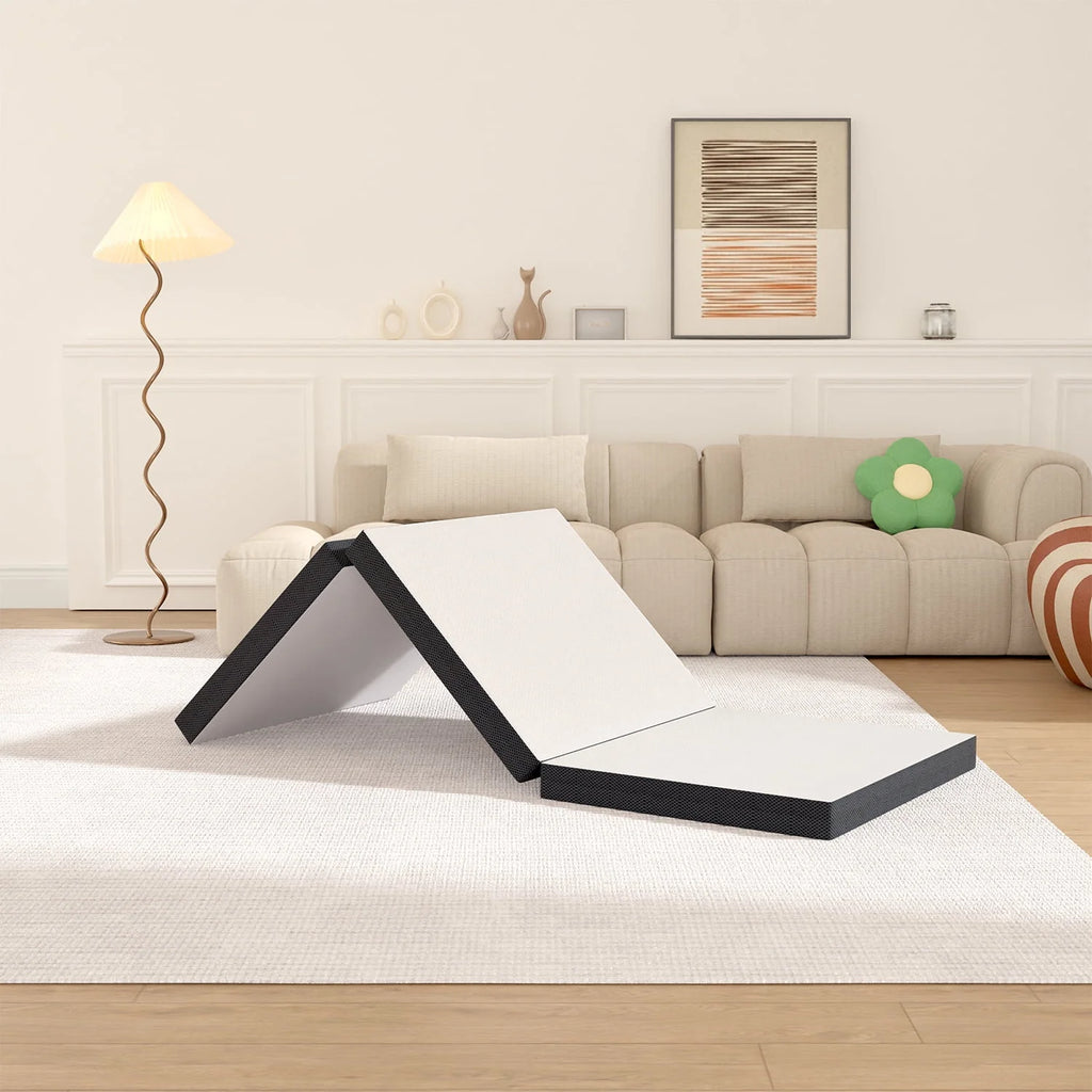 3 Inch Single Foldable Floor Mattress with Washable Cover N99396