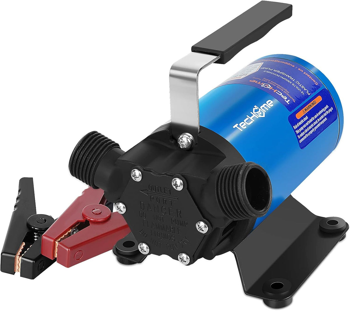 120V 1/2HP 1560GPH Cast Iron Portable Water Pump with Suction Strainer and Brass Connectors W748