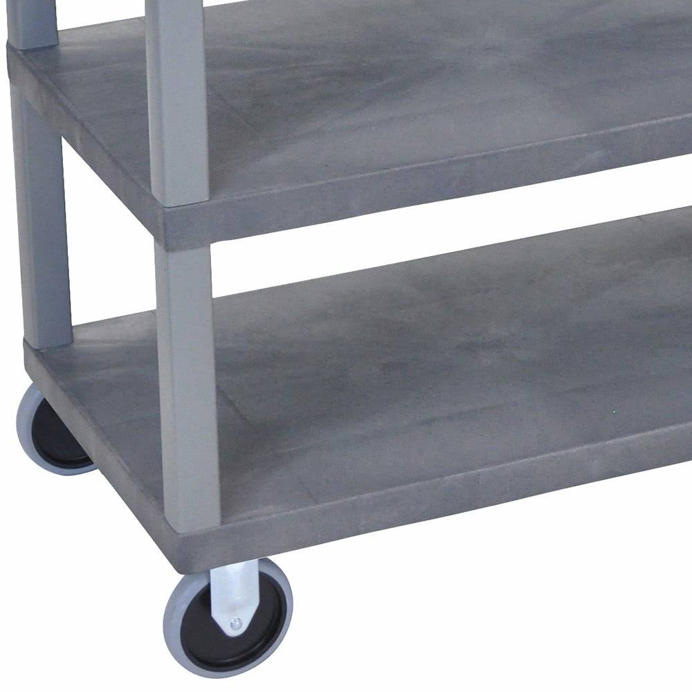 Gray 3 Flat Shelves Cart X20719