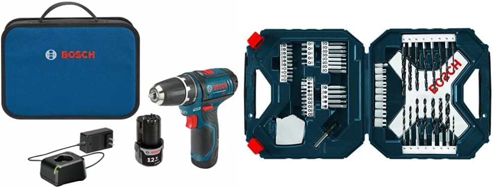 12V 3/8 Inch Two Speed Cordless Drill Kit with Two Lithium Ion Batteries, Charger, Bits & Soft Carrying Bag W3844