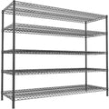 55.5" W 5 Tier Metal Shelving Unit Y481246