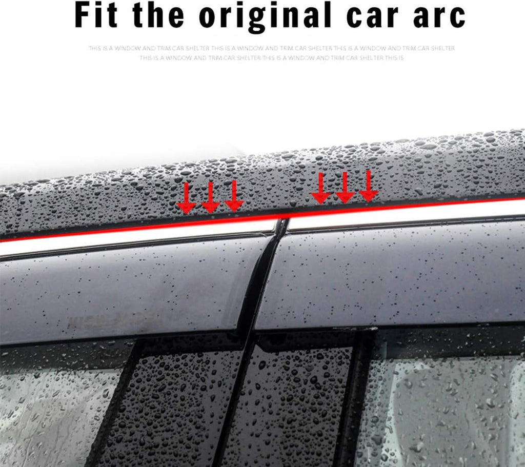 Smoke Side Window Deflectors for A3 Hatchback 2014-2019 J5946