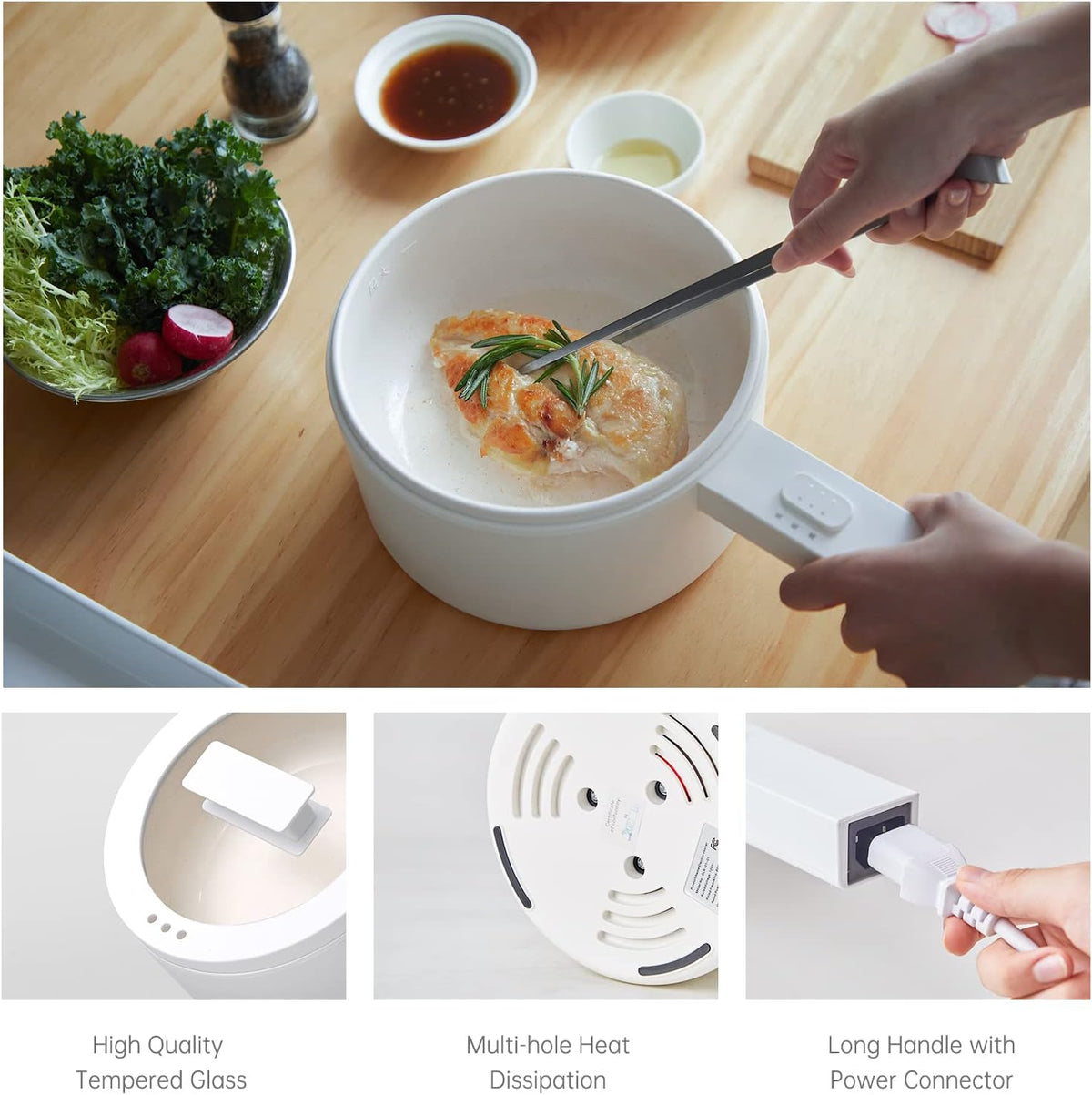 1.5L Mini Portable Non Stick Electric Hot Pot L545679