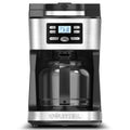 12-Cup Black Coffee Maker with Integrated Grinder R128157
