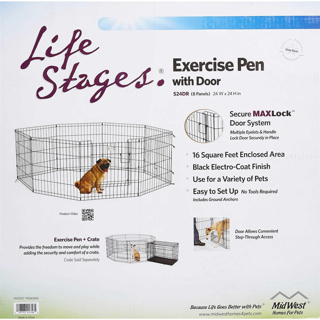 Contour Exercise Pen with Door for Dogs X827