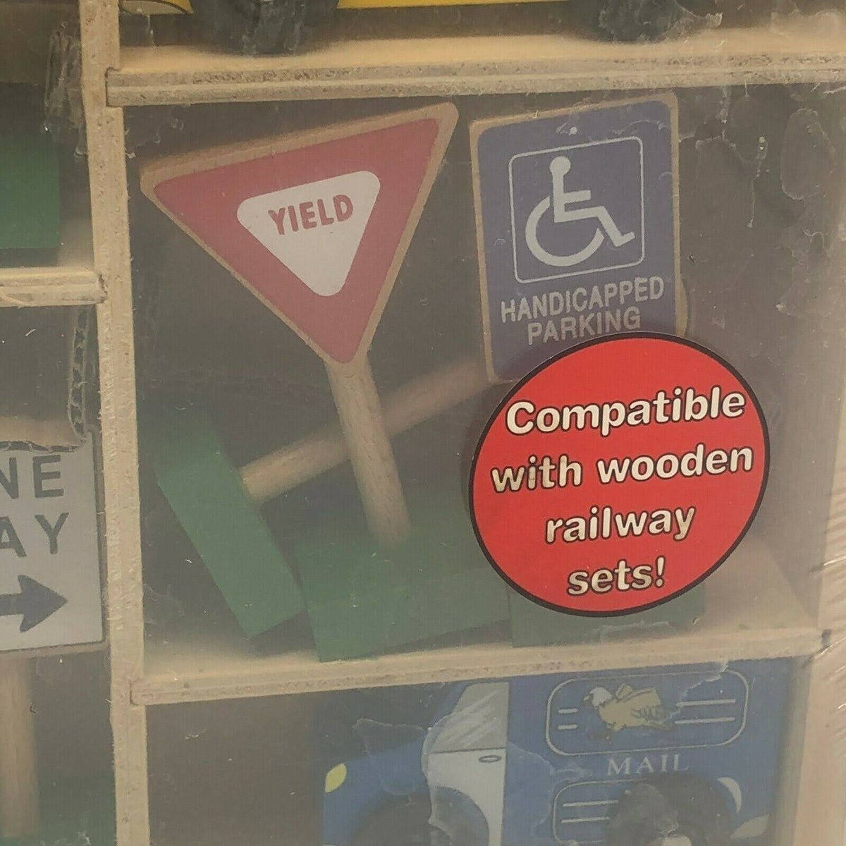 16 Pc Wooden Vehicles and Traffic Signs W404