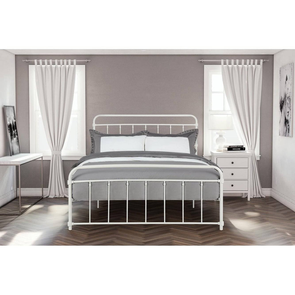 White Queen Metal Bed K6648