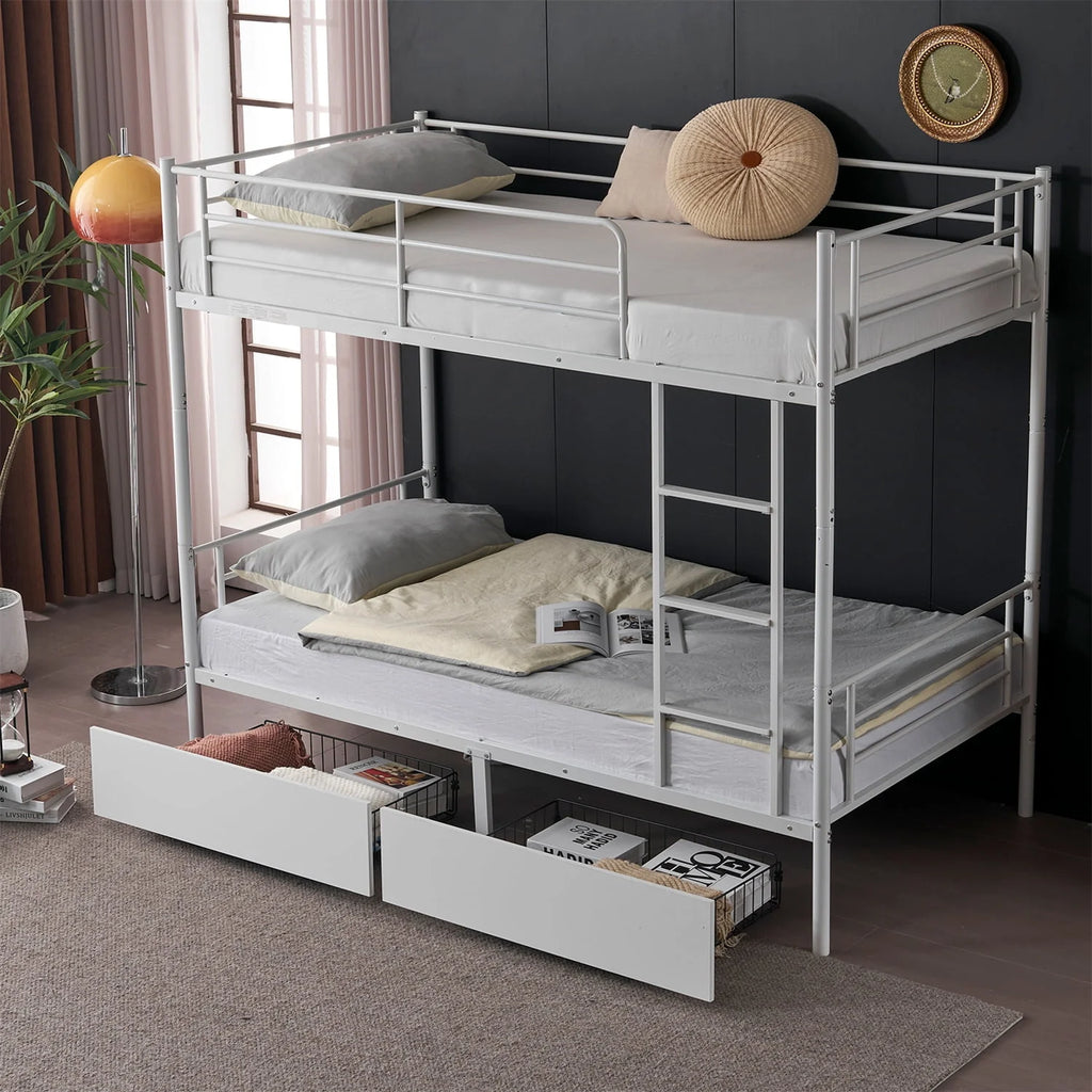 Twin over Twin Steel Bunk Beds M6649