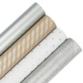 Silver Wrapping Paper Set 4 Rolls R459