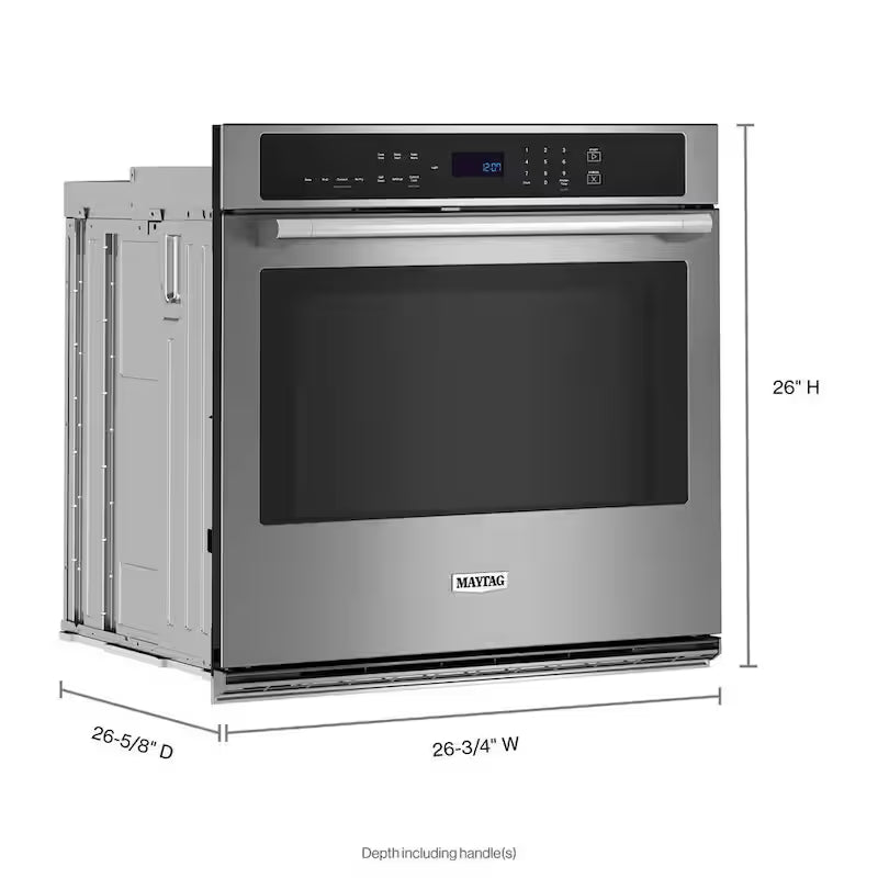 27 in. Single Electric Wall Oven with Convection Self-Cleaning in Stainless Steel C124