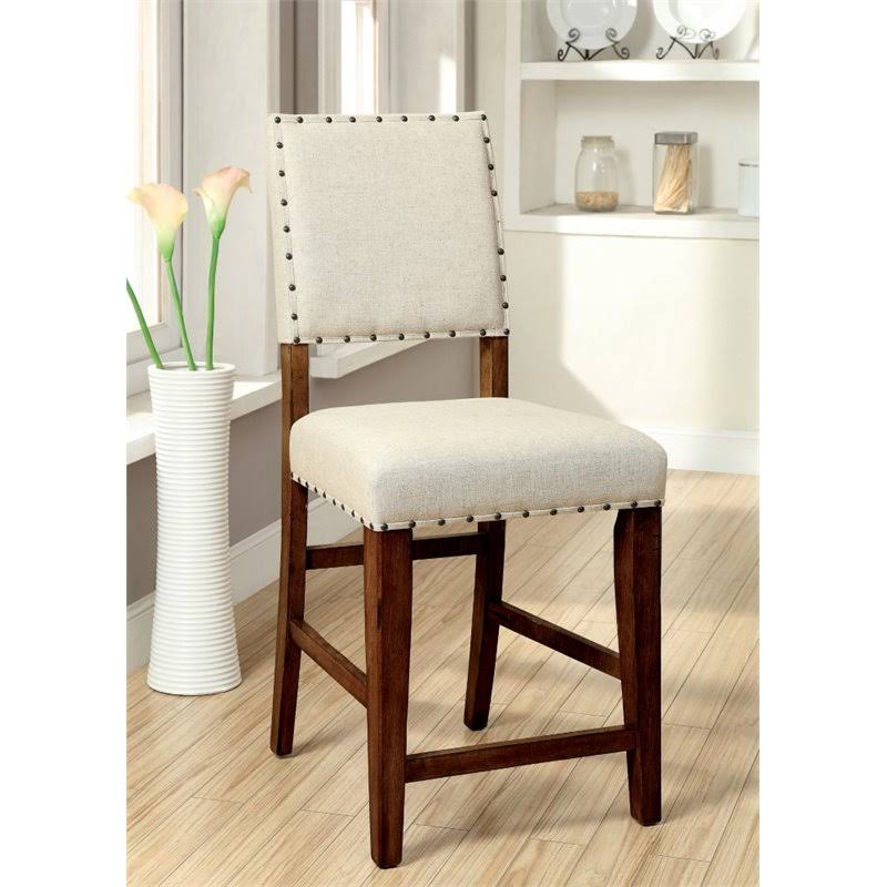 Beige Counter Stool (Set of 2) S5725
