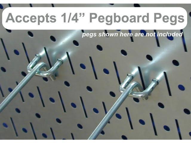 Red Metal Pegboard Tool Storage Kit with Blue Accessories C418