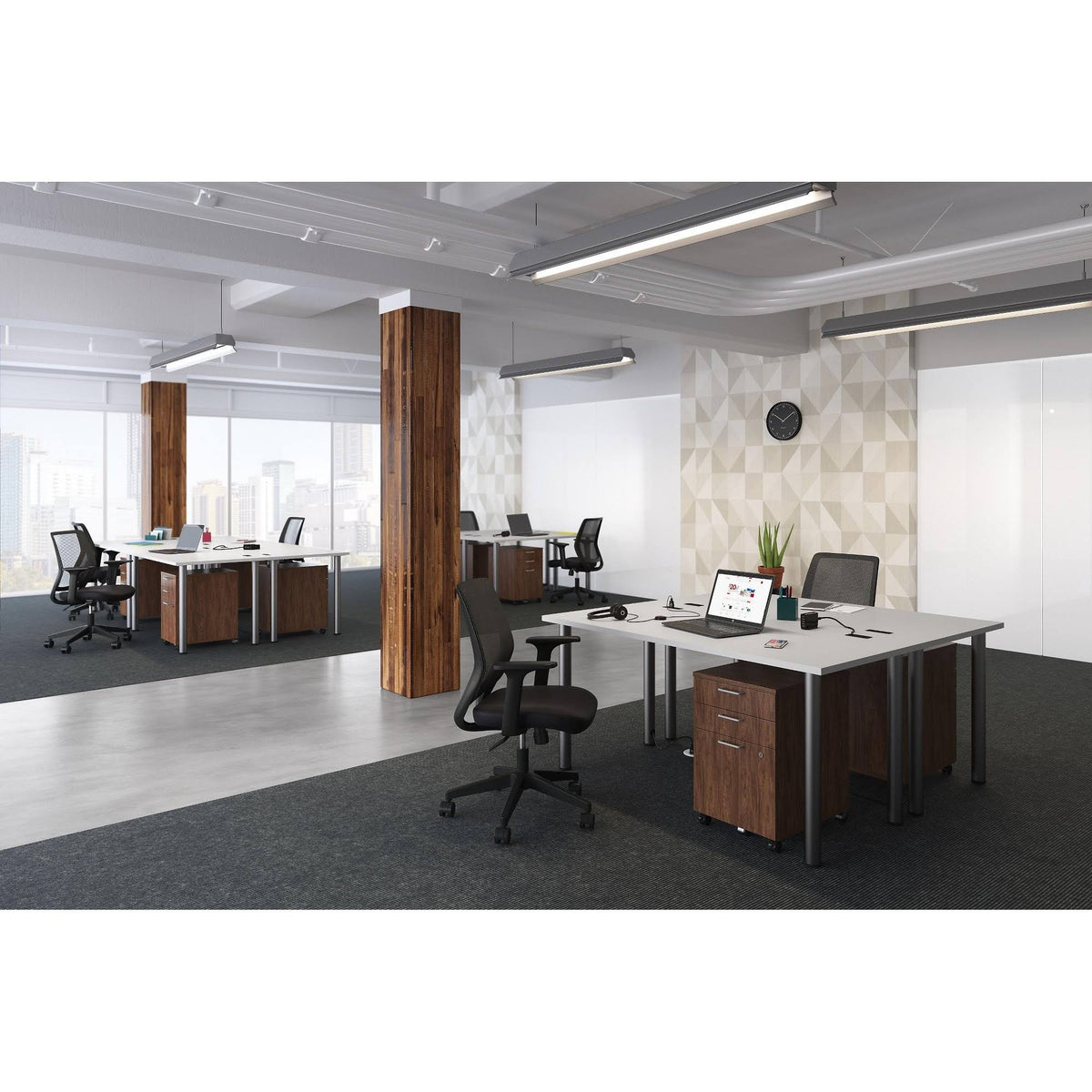 3-Drawer Mobile Pedestal File, Espresso P512772