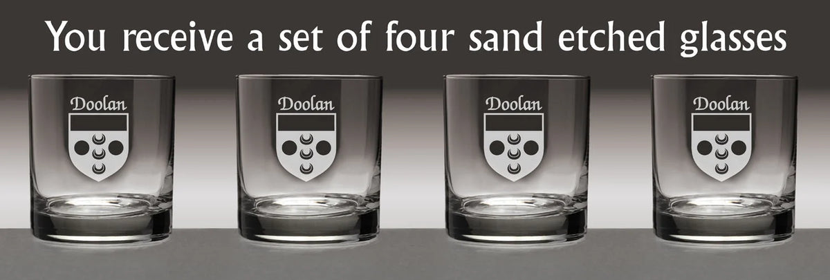 Set of 4 Etched Tumbler Glasses S211