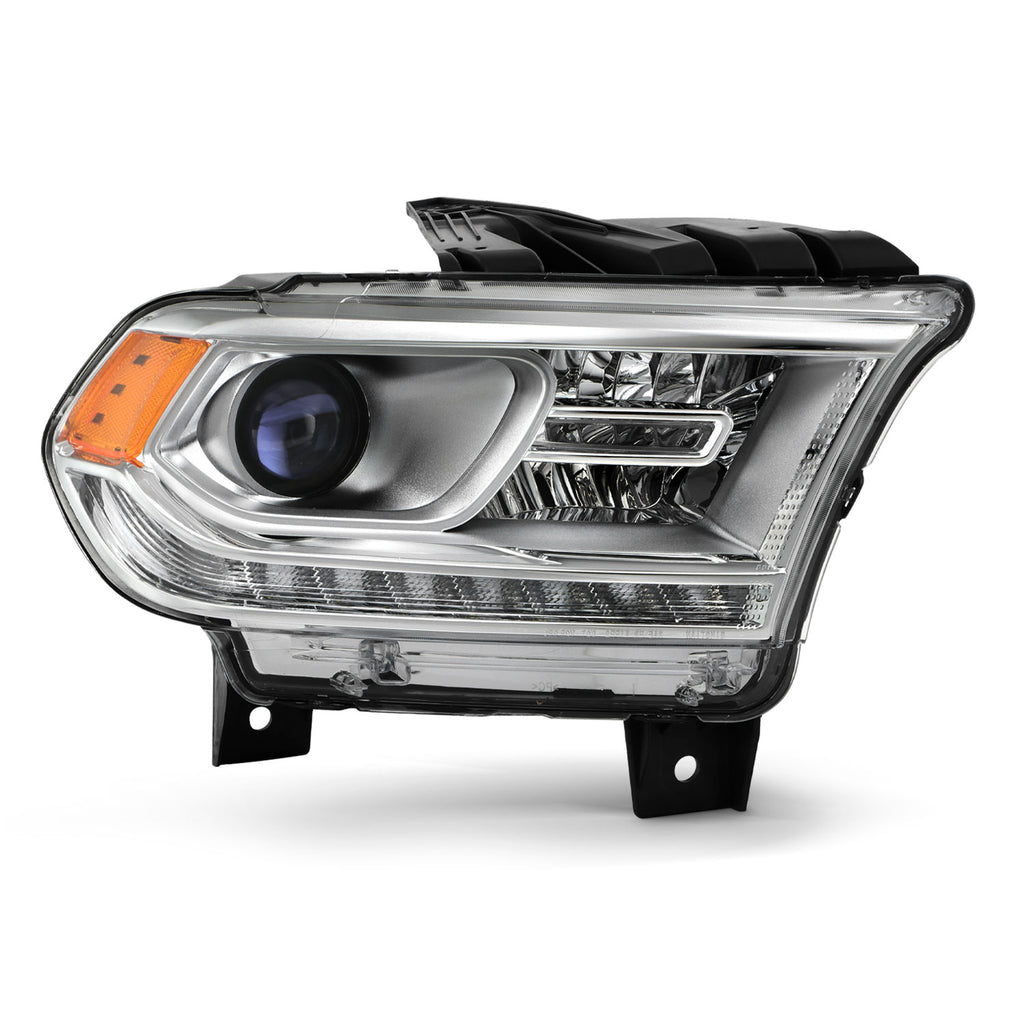 Chrome Bezel Projector Headlight with LED DRL P145