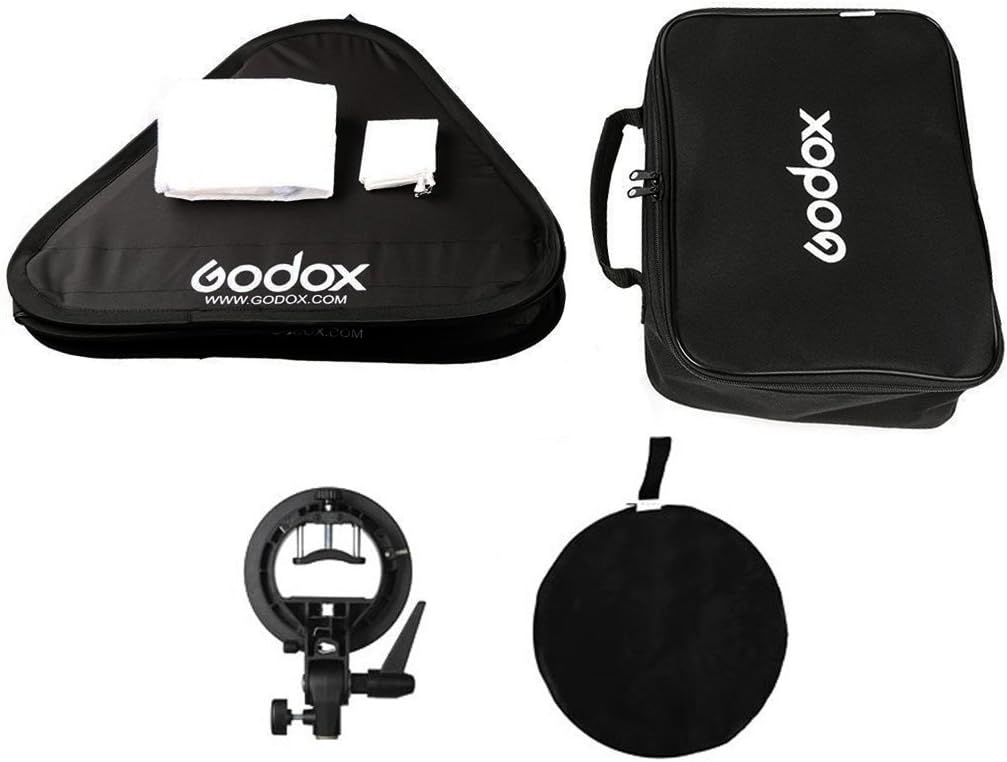 24"x 24" 60cmx60cm Foldable Universal Softbox with S Style Speedlite Bracket Pack of 2 J817614