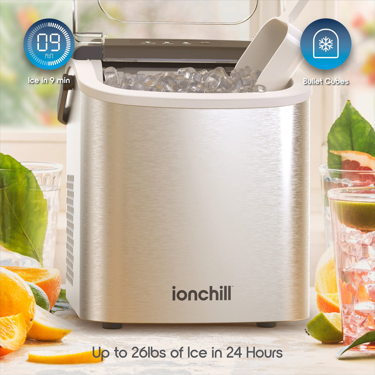 Portable Countertop Bullet Ice Maker H8617