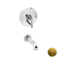 Satin Gold Tub and Shower Trim Plate with Handle S44221