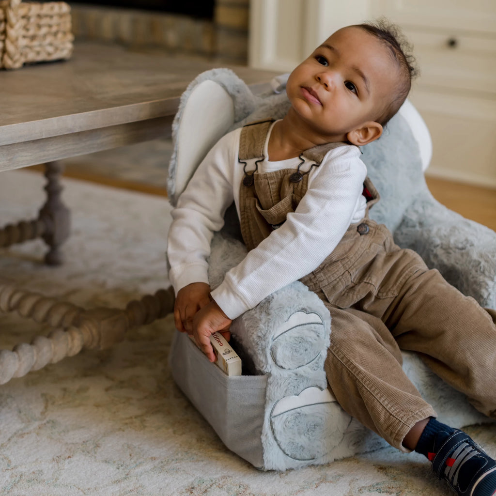 Comfy Toddler Lounge Chair with Carrying Handle & Side Pockets P86344