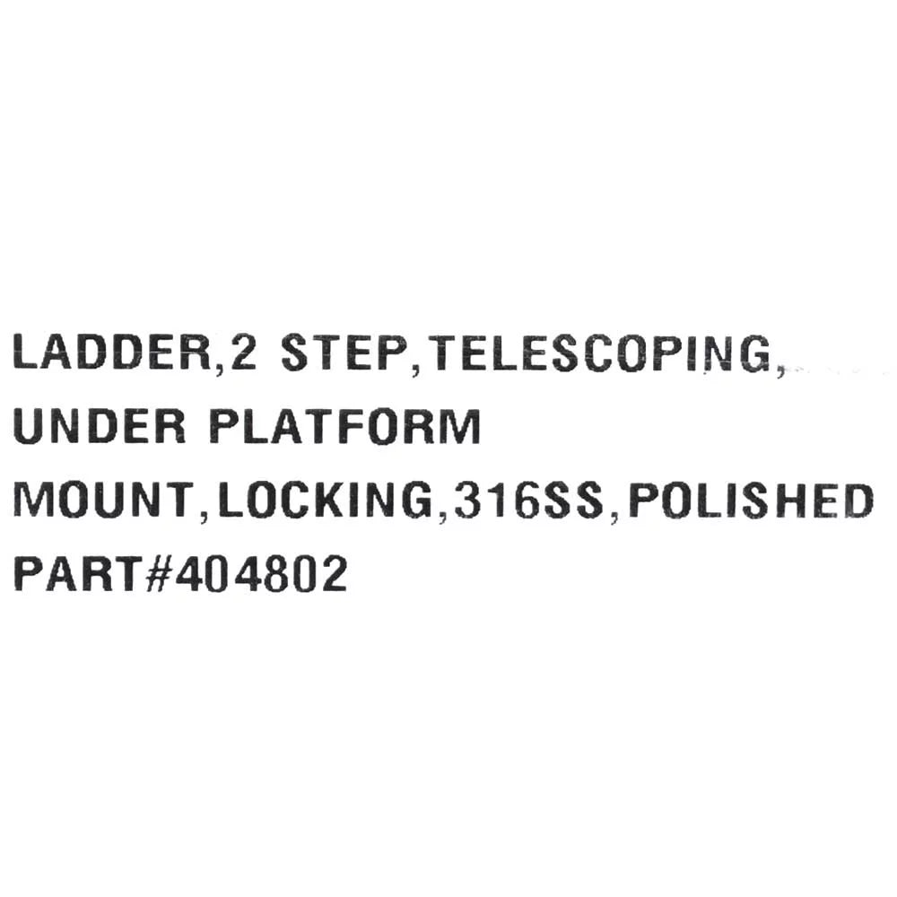 Telescoping Boat Ladder 2 Step Stainless L465812