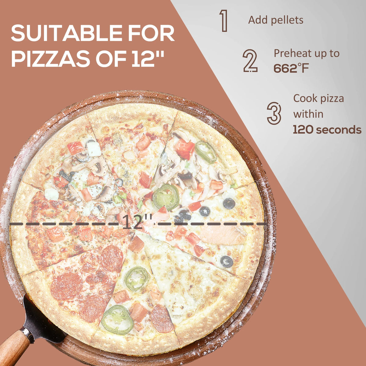 Outdoor Pizza Oven with Rotating Stone Z9272