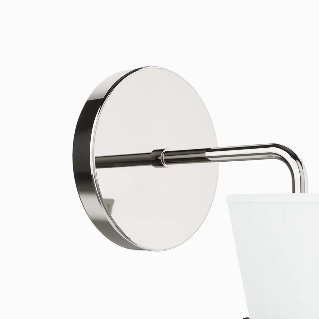 1-Light White Polished Nickel Wall Sconce K674