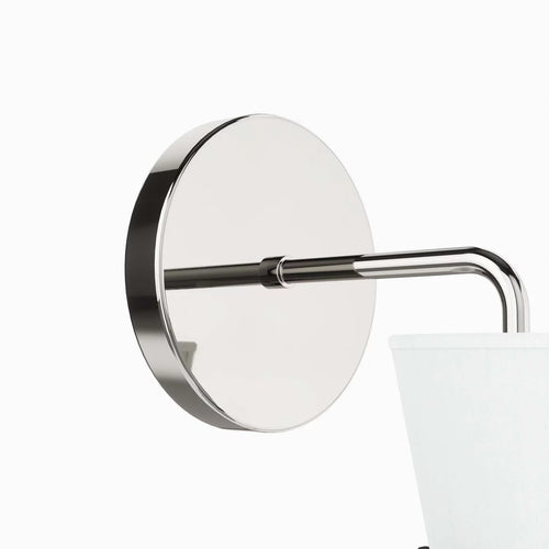 1-Light White Polished Nickel Wall Sconce K674