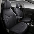 Black Faux Leather Car Seat Covers Full Set for Jeep Cherokee U373