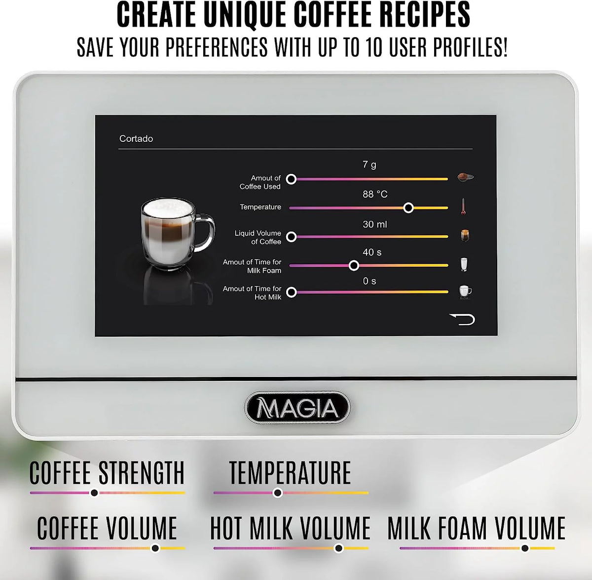White Espresso Coffee Machine with Grinder and Milk Frother Y89840