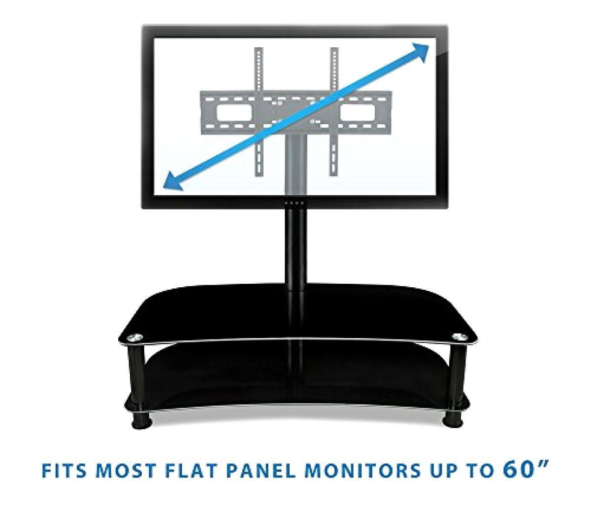 Floor TV Stand with Glass Shelves V5167