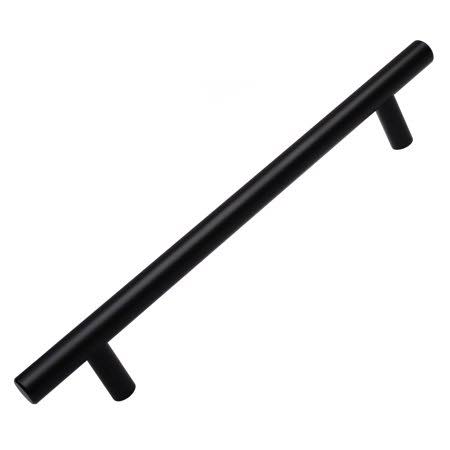 6-1/4 in. Center Matte Black Cabinet Bar Pull, Pack of 25 R276838