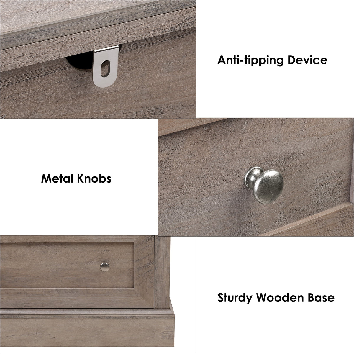 White 6 Drawer Double Dresser O41477