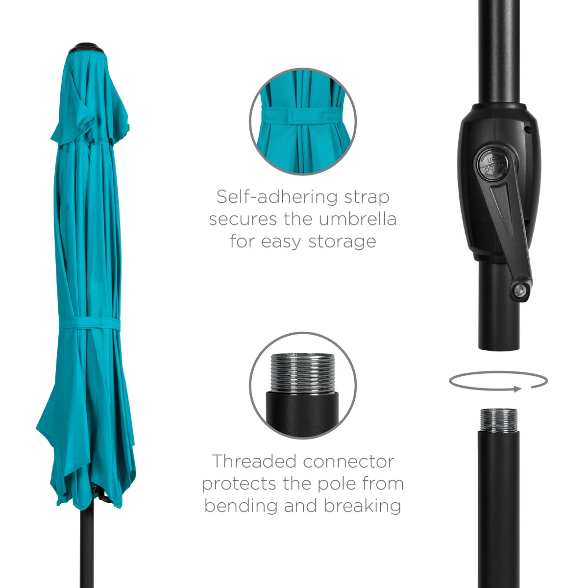 7.5ft Heavy-Duty Outdoor Patio Umbrella A608102