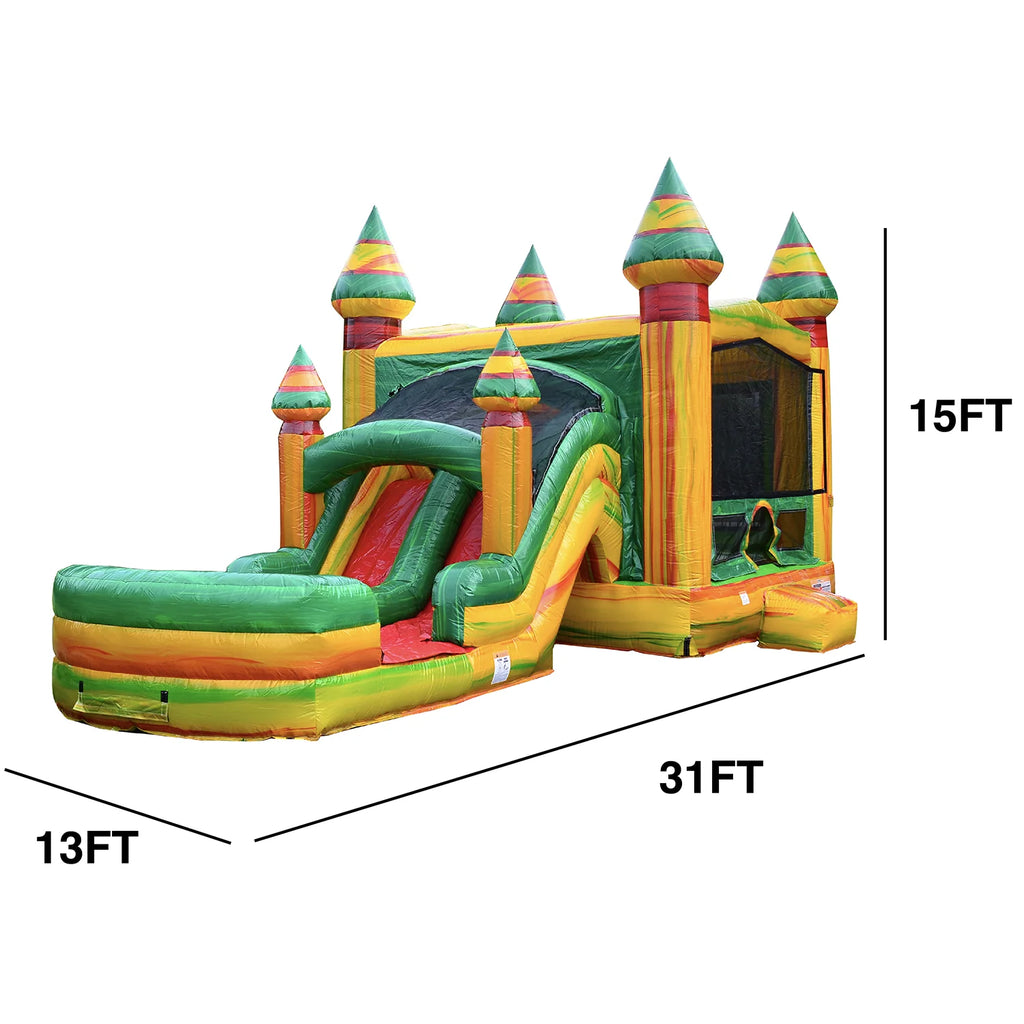 Commercial Grade Bounce House Water Slide with Pool with Blower Q791163