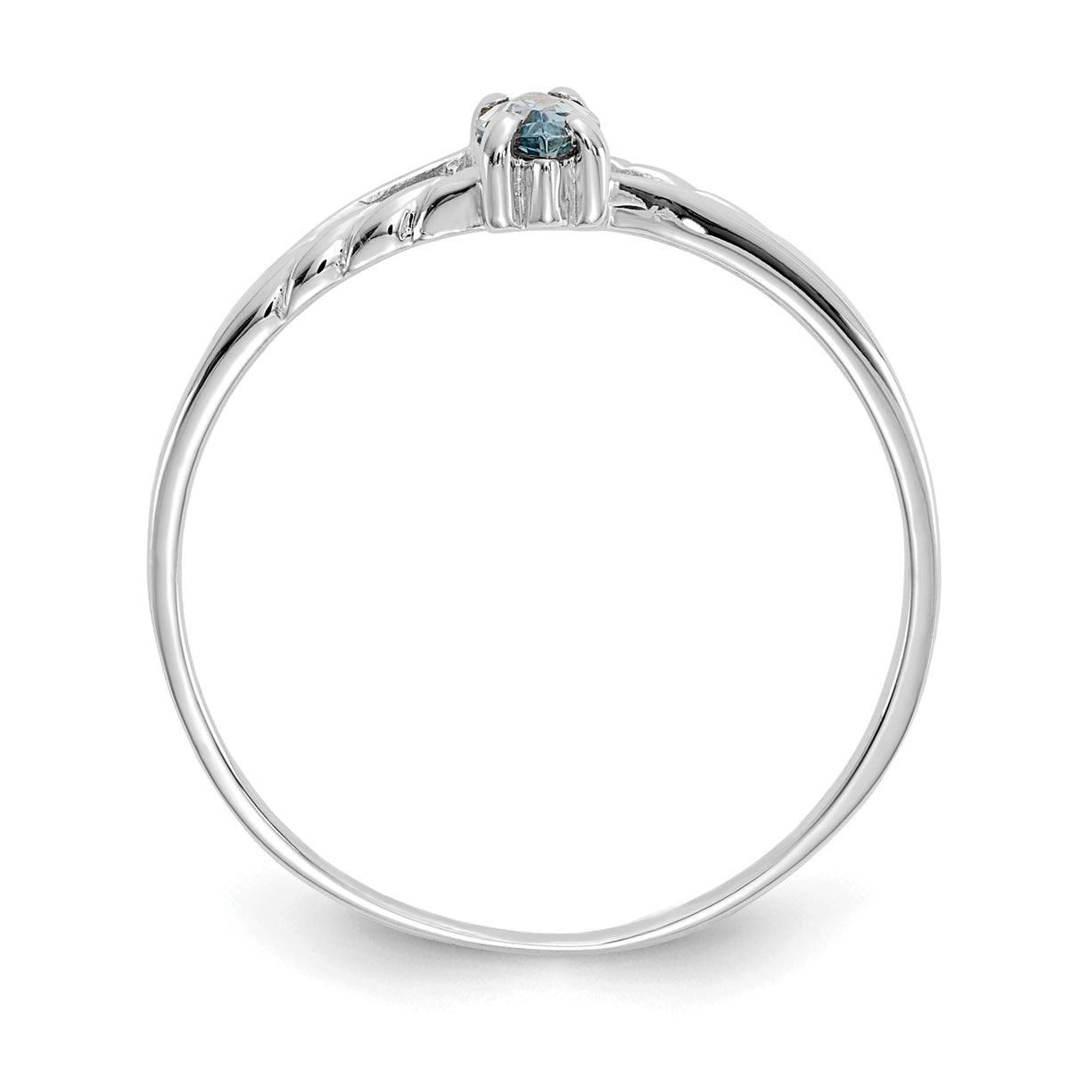 10 Karat White Gold Aquamarine Ring Z419138