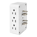 6 Outlet 3-Prong Side Entry Tap White X20634